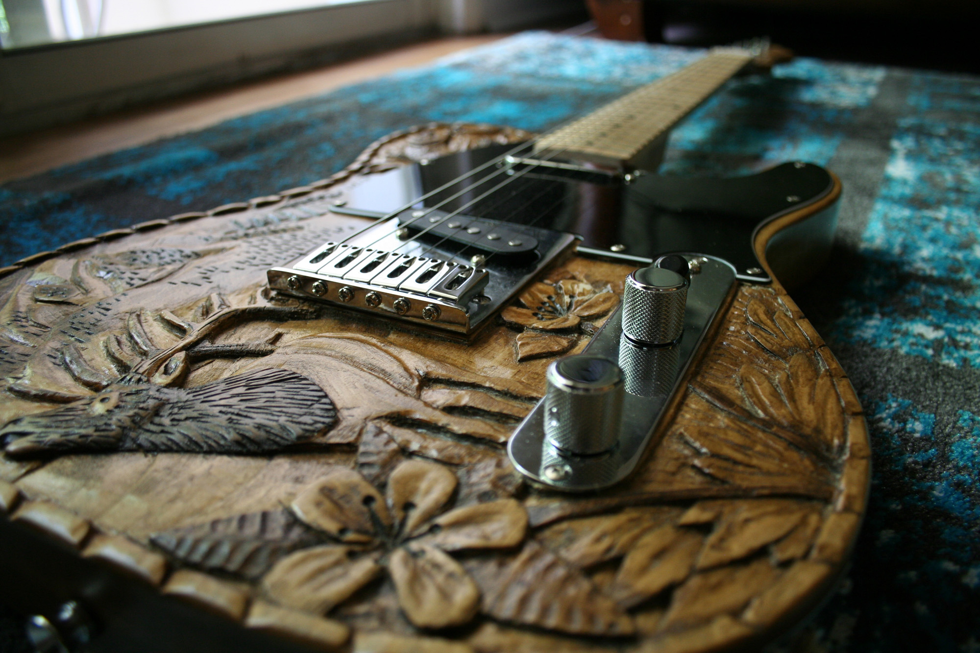 Custom Carved Telecaster with Colorado Theme