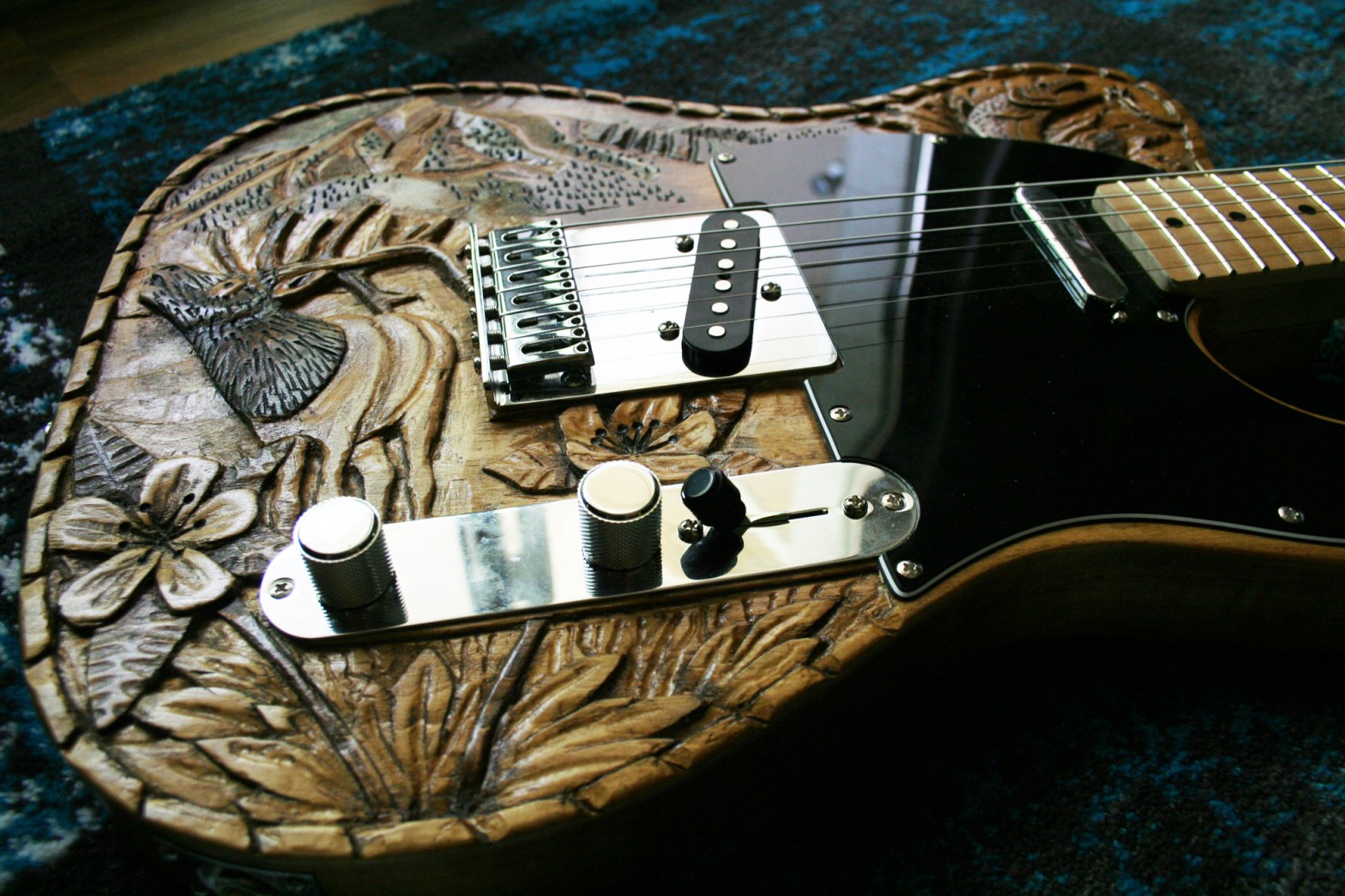 Custom Carved Telecaster with Colorado Theme
