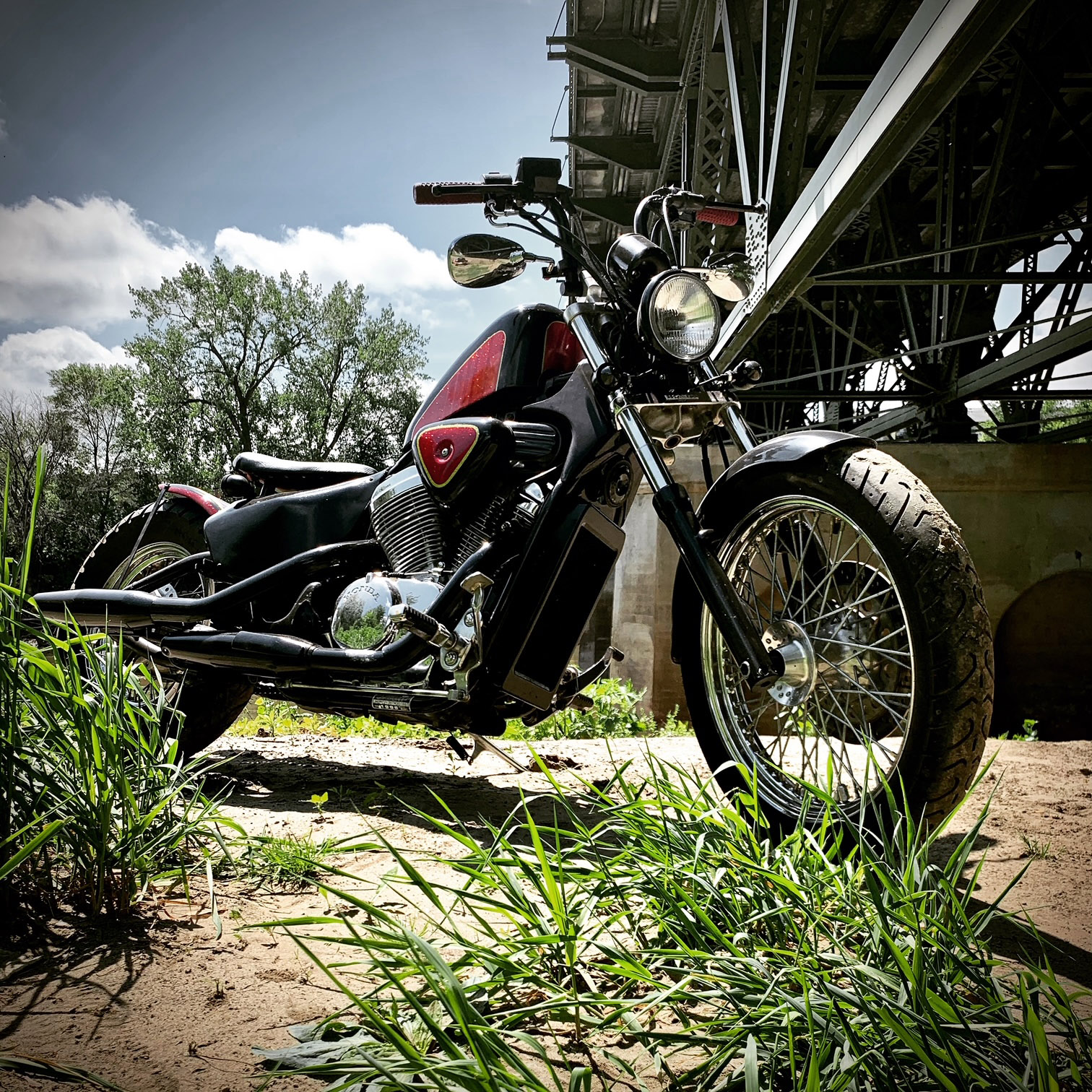 Jackpot – 1996 Honda Shadow VLX 600 Bobber Build: Finished! – J. CURTIS  CUSTOMS, image size:1512x1512