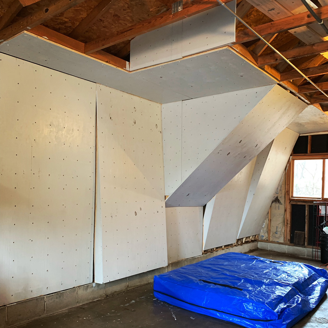 Home Garage Climbing Wall Without Holds