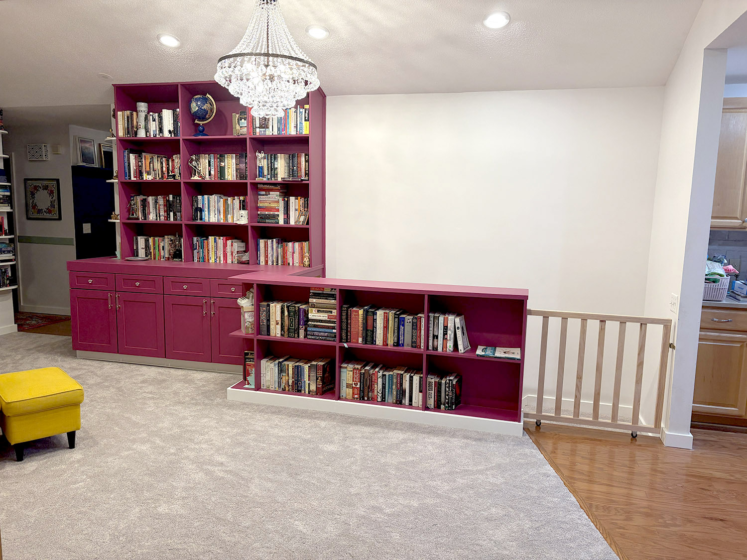 DIY Built-in Bookcase Library